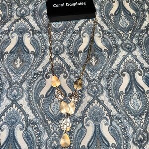 Carol Dauplaise Gold Teardrop Necklace